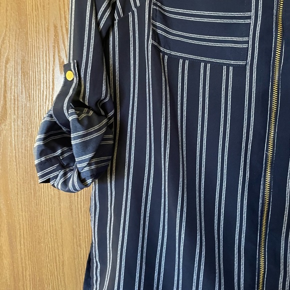 MICHAEL Michael Kors Size Small Zippered Long Sleeve Blouse - Picture 10 of 11